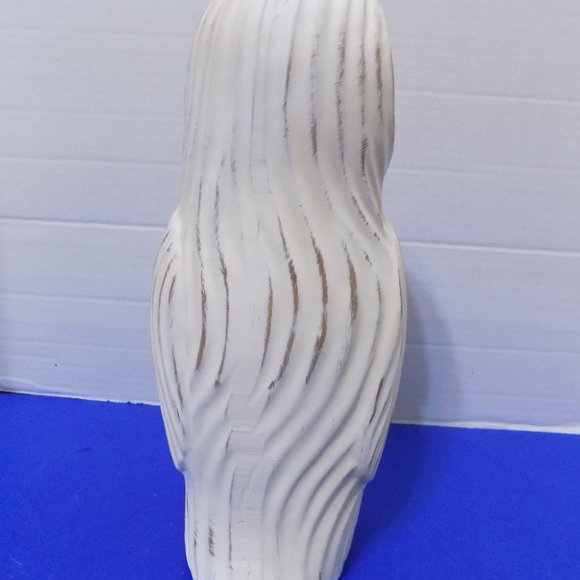 NEW Ceramic Snow Owl Bird Figurine Statue  Sculpture Home Decor - Picture 6 of 6